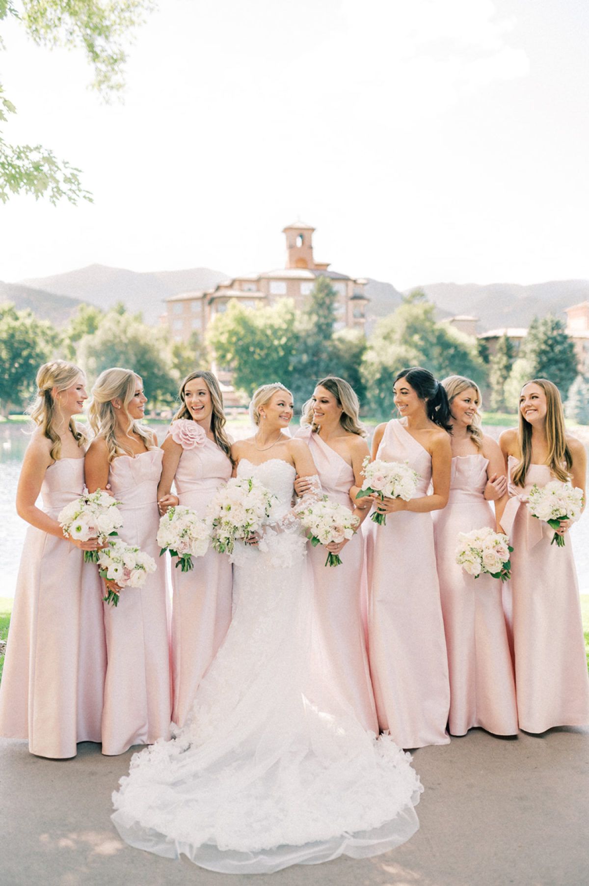 bridesmaid dresses_Every Pink-Obsessed Bride Needs to See This Wedding at the Broadmoor