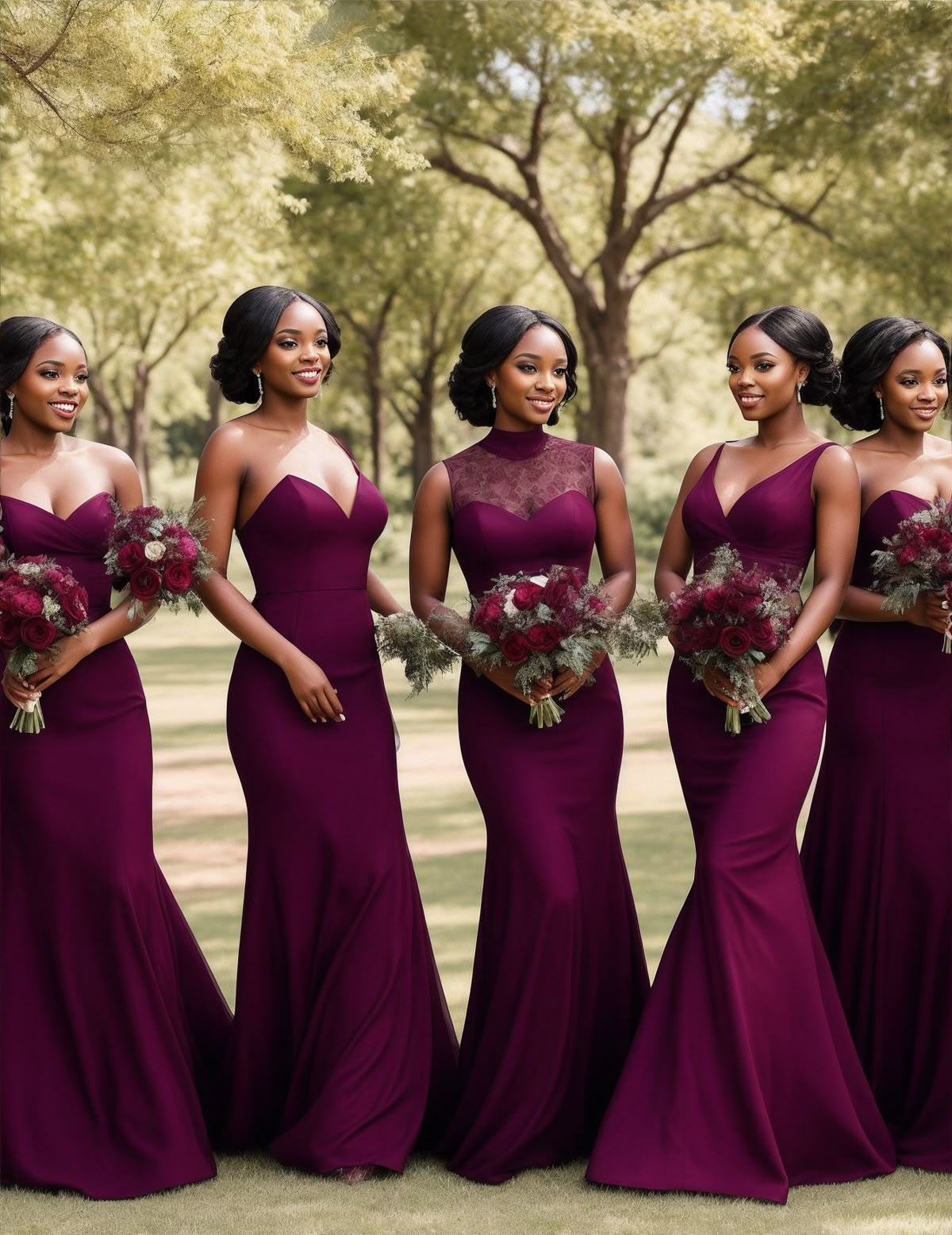 bridesmaid dresses_MADRINHAS DE CASAMENTO - VESTIDO MARSALA