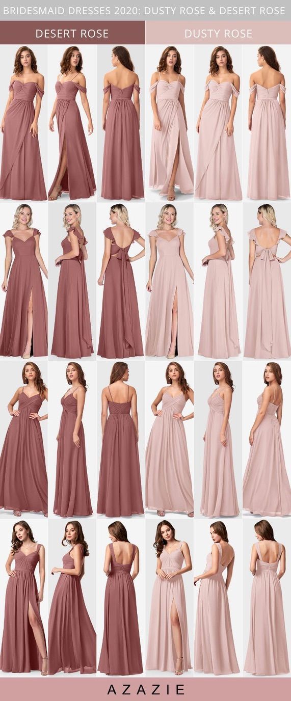 bridesmaid dresses_Desert Rose Vs. Dusty Rose - Azazie