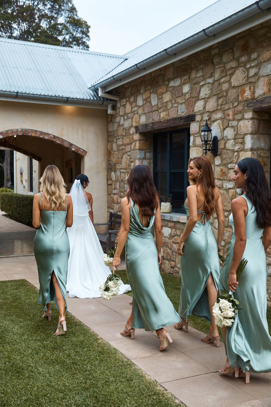 bridesmaid dresses_HELLO MOLLY The Loretta Cowl Satin Maxi Dress SageXL Sku_Sage-Green