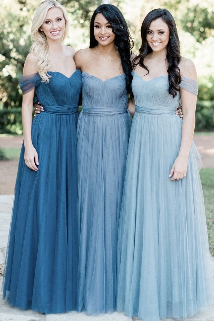 bridesmaid dresses_SGD293,Simple Bridesmaid Dress,Tulle Bridesmaid Dresses,Long Bridesmaid Gown,Wedding Party Dresses