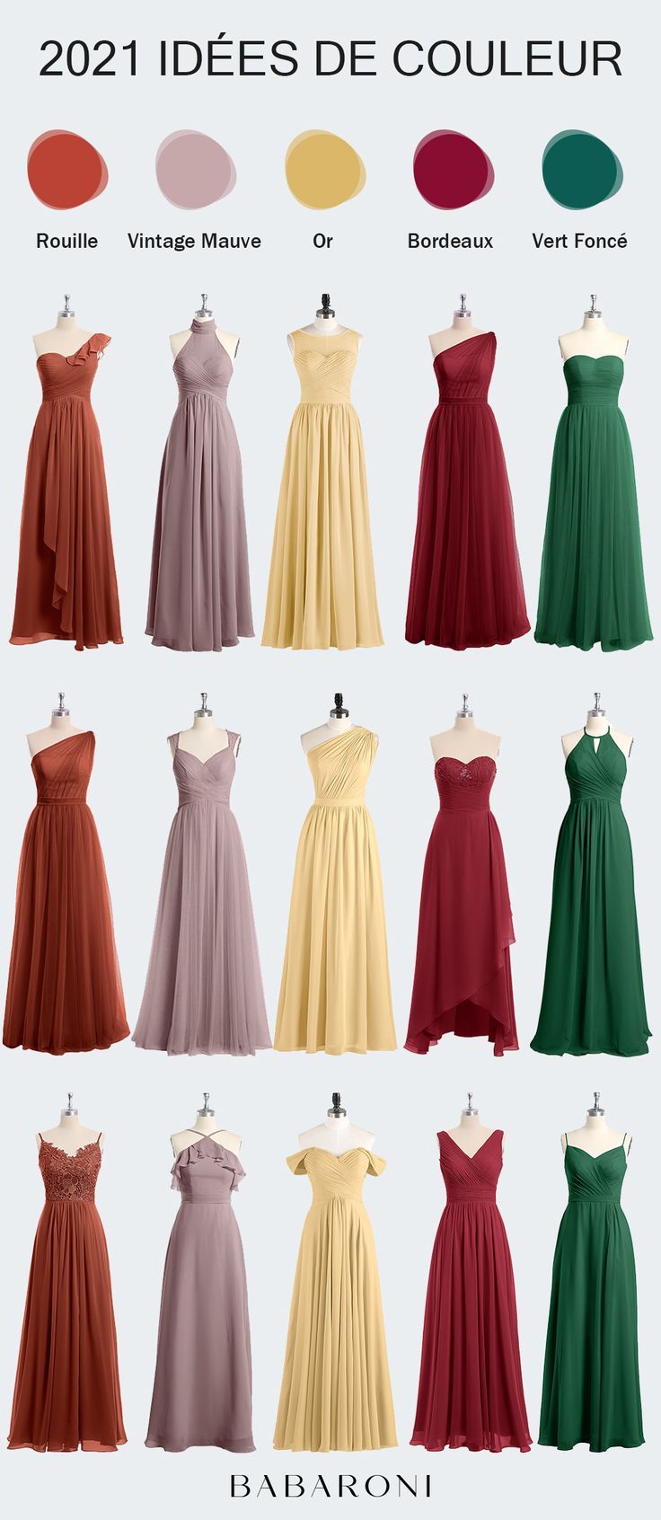 bridesmaid dresses_Robes de Demoiselle d'Honneur Mousseline Bordeaux Plis