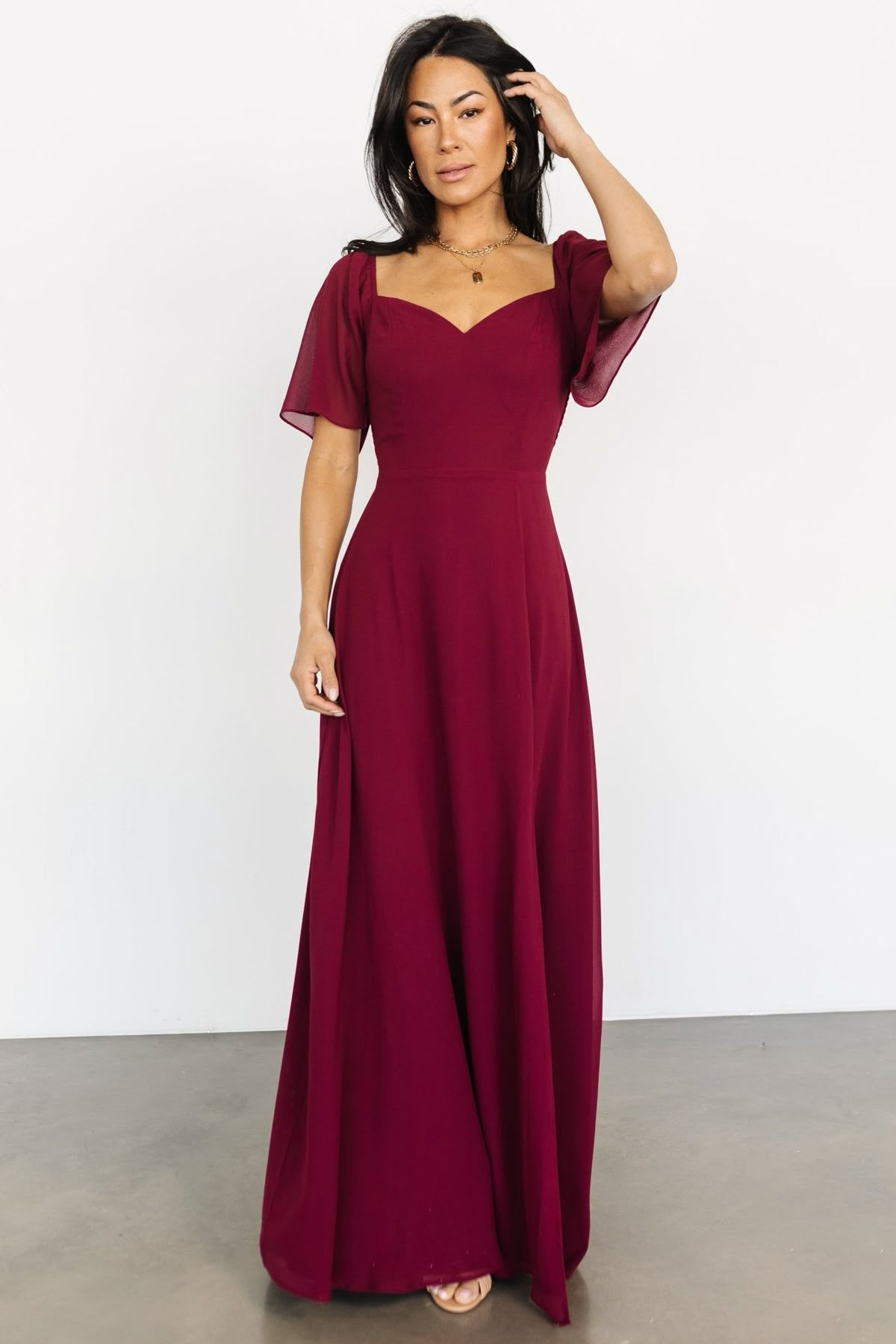 bridesmaid dresses_Sierra Sweetheart Maxi Dress | Mulberry