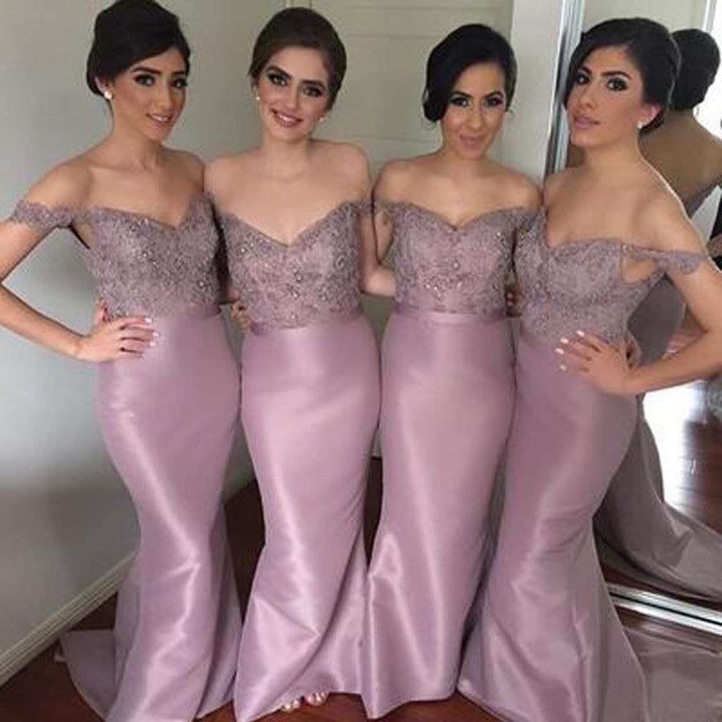 bridesmaid dresses_Sexy Mermaid Sweet Heart Off Shoulder Lace Elegant Affordable Long Wedding Party Bridesmaid Dresses, WG123 - US14 / Custom Color(leaving a note)