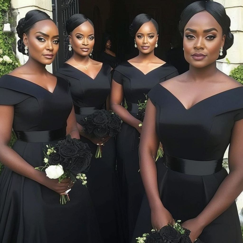 bridesmaid dresses_MADRINHAS DE CASAMENTO DE PRETO