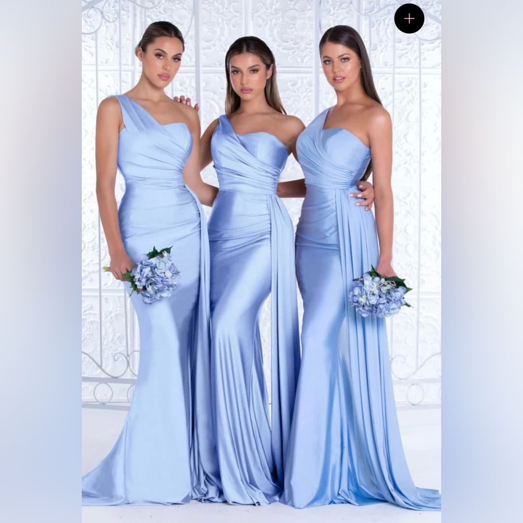 bridesmaid dresses_Portia And Scarlett Dresses | Size 12 Portia And Scarlett Dress Ps6321 In Powder Blue | Color: Blue | Size: 12