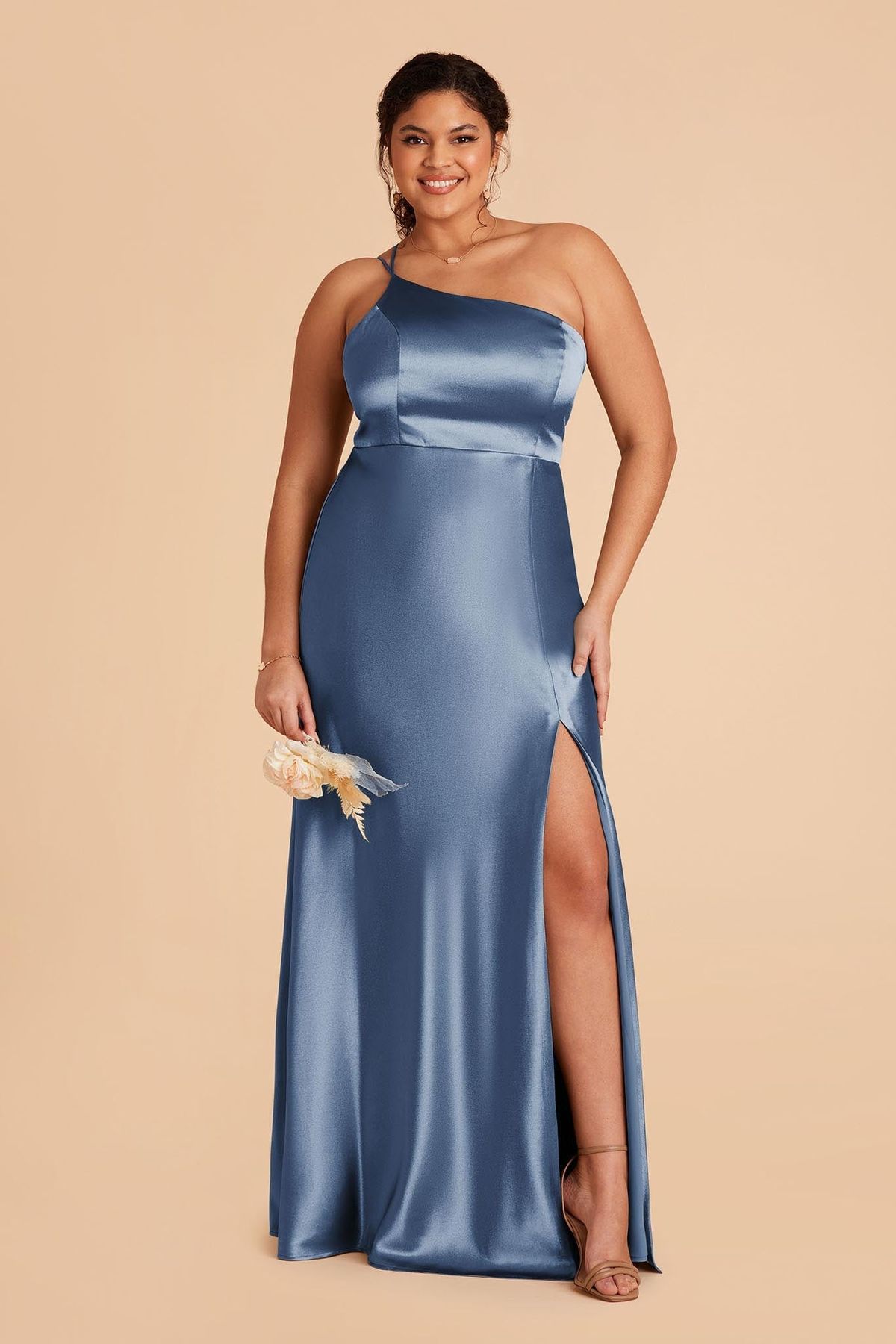 bridesmaid dresses_Kensie Twilight Satin Dress | Birdy Grey