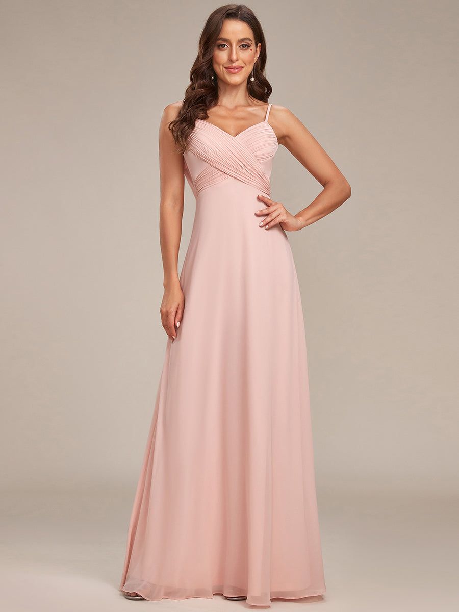 bridesmaid dresses_Pink Sleeveless Wholesale Evening Dresses