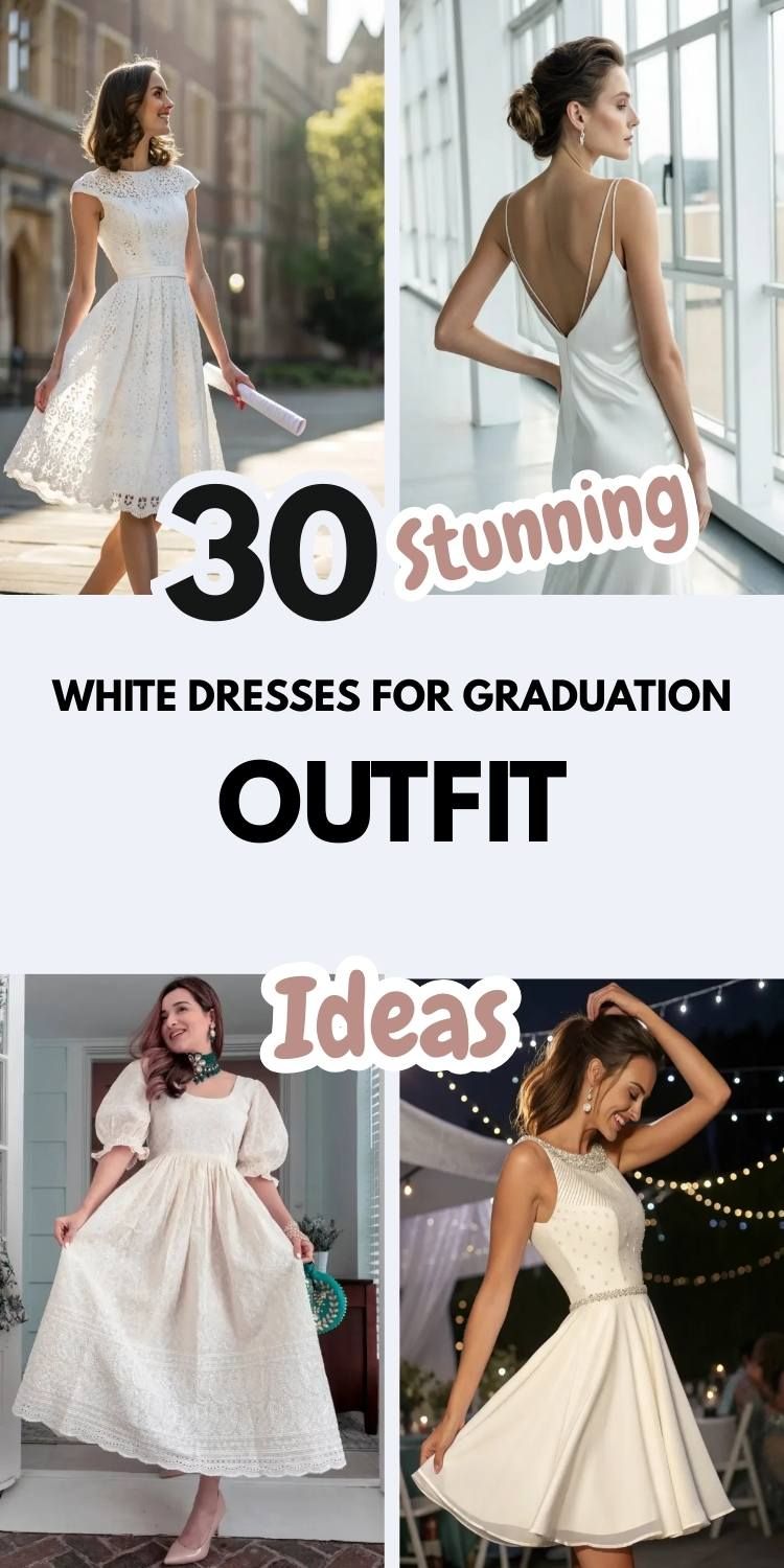 graduation dresses_30+ White Dresses for Graduation to Wow the Crowd!