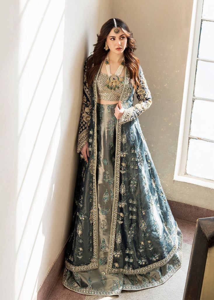 Pakistani dresses_Pakistani Wedding Dress in Jacket and Sharara Style