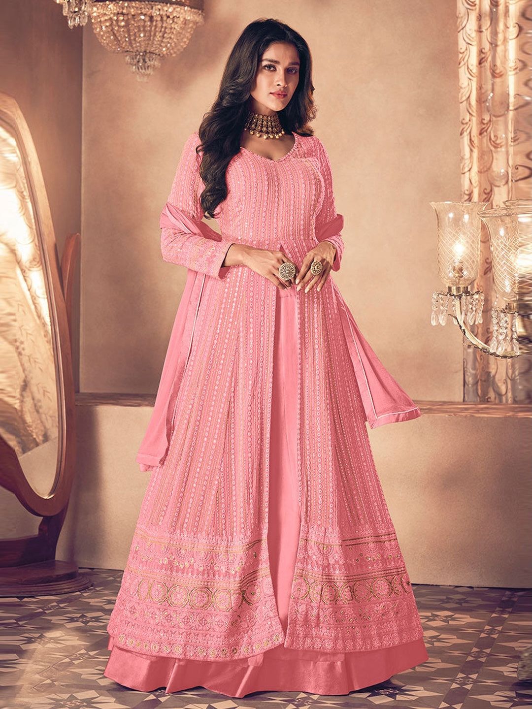 Anarkali dresses_Georgette Real - Anarkali
