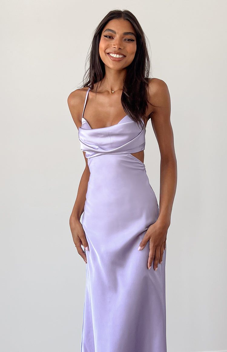 formal dresses_Taleah Lilac Cut Out Maxi Dress | Size US 10 | Shop Maxi Dresses by Beginning Boutique