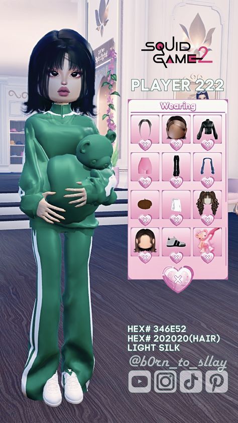 impress outfits_dti squid game oufit