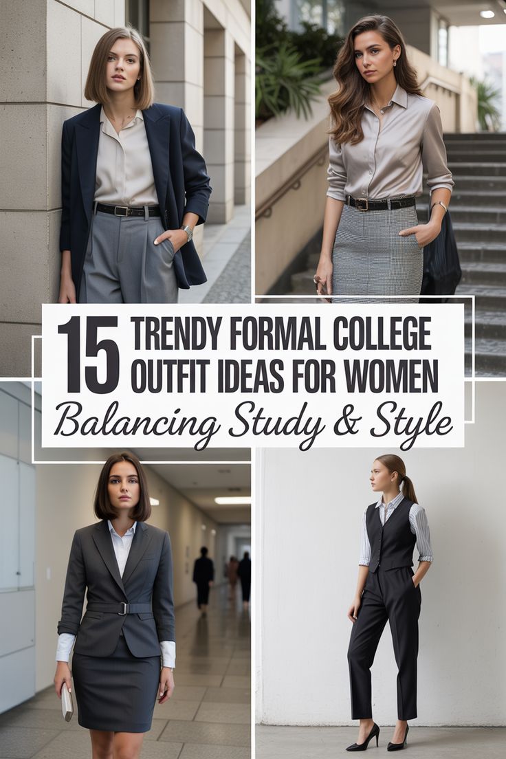 formal outfits_15 Trendy Formal College Outfit Ideas for Women Balancing Study & Style