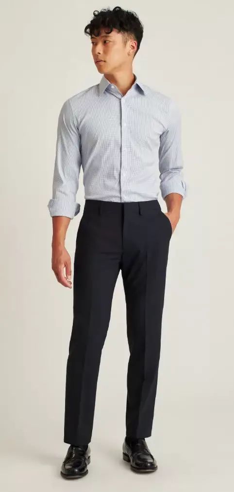 formal outfits_Men's business casual pants (dress pants for the office) - sharp confident man.