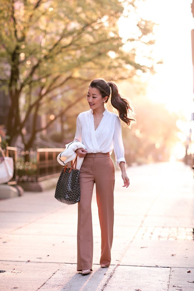 formal outfits_Classic in Camel // Wide leg pants for petites - Extra Petite