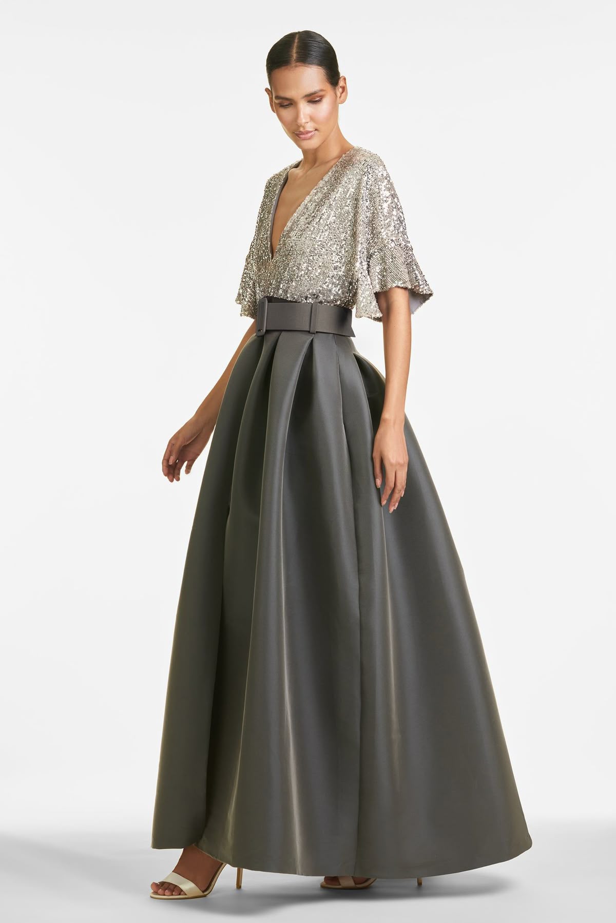 formal outfits_Simone Gown - Silver/Charcoal