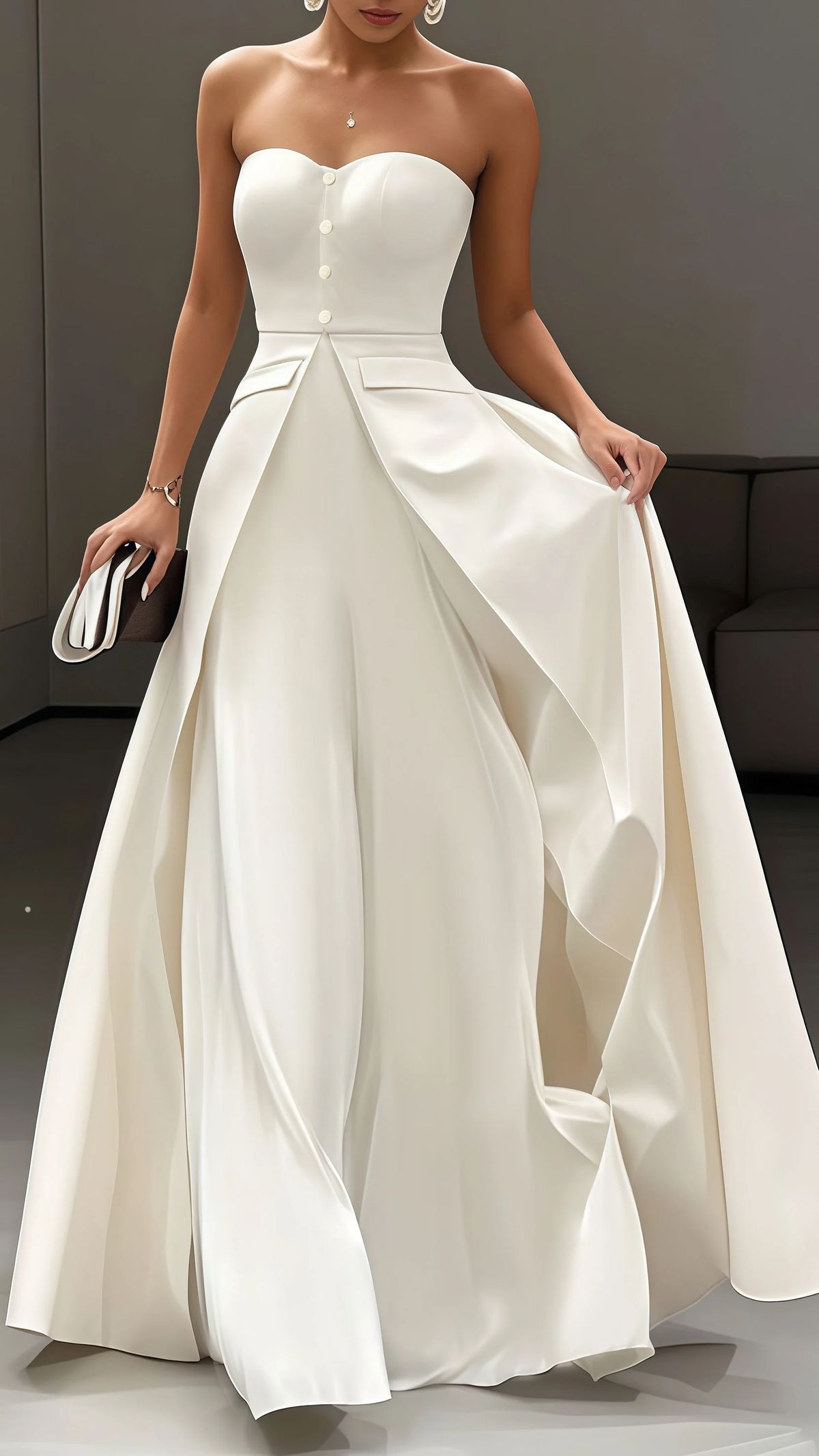 elegant outfits_Ivory Sweetheart Bridal Wedding Dress