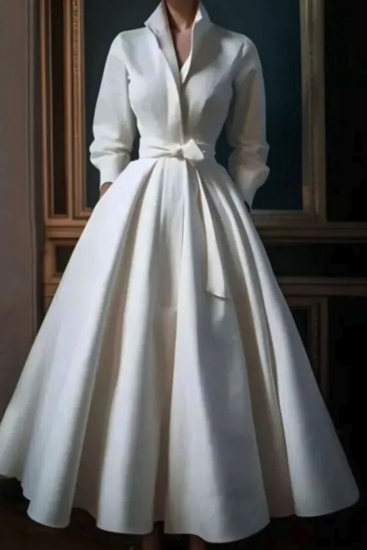 elegant outfits_Women's Fashion Retro Stand Collar Elegant V Neck Party Evening Maxi Dresses