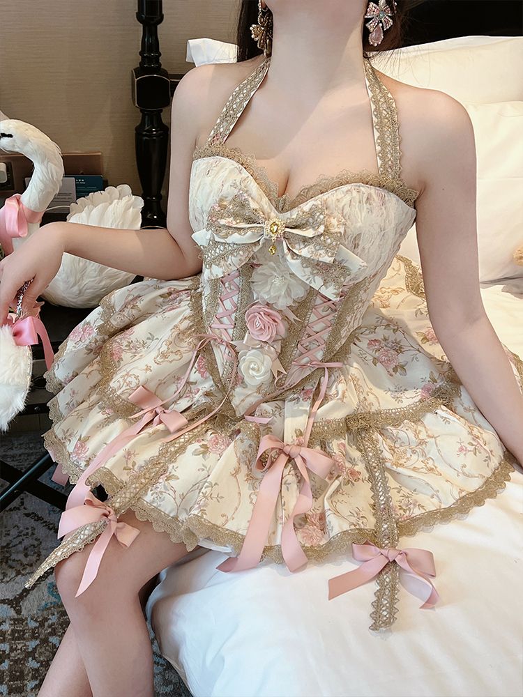 fancy outfits_Sexy Lolita Style Wear Dress Women's Summer Birthday Party Suit