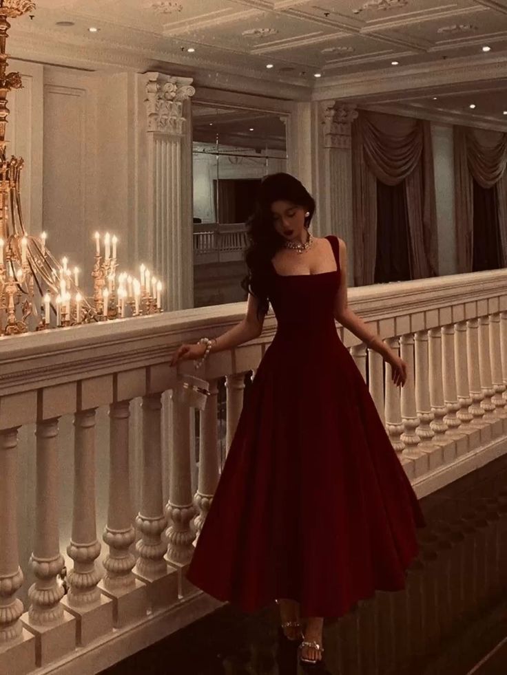 fancy outfits_Burgundy ball gown