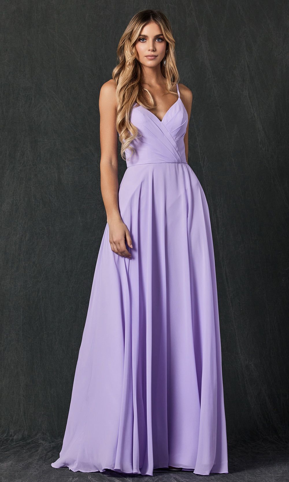 formal dresses_Juliet Dresses 263 - Sleeveless V-Neck A-Line Gown - XS / Lilac