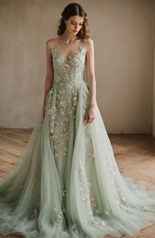 fancy dresses_Colored Wedding Dresses: Unique, Romantic & Unforgettable! - Blush & Pearls