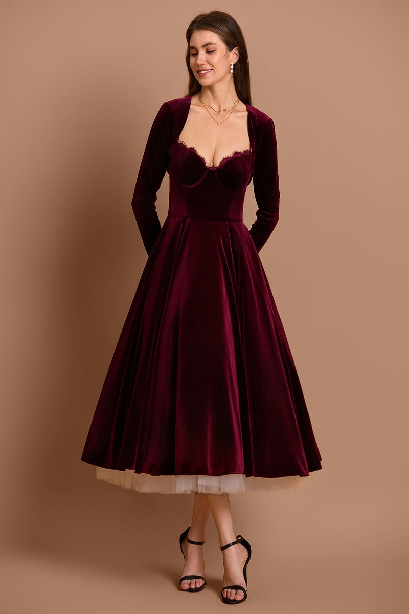 fancy dresses_Azazie Gracyn Wine Two Piece Dress