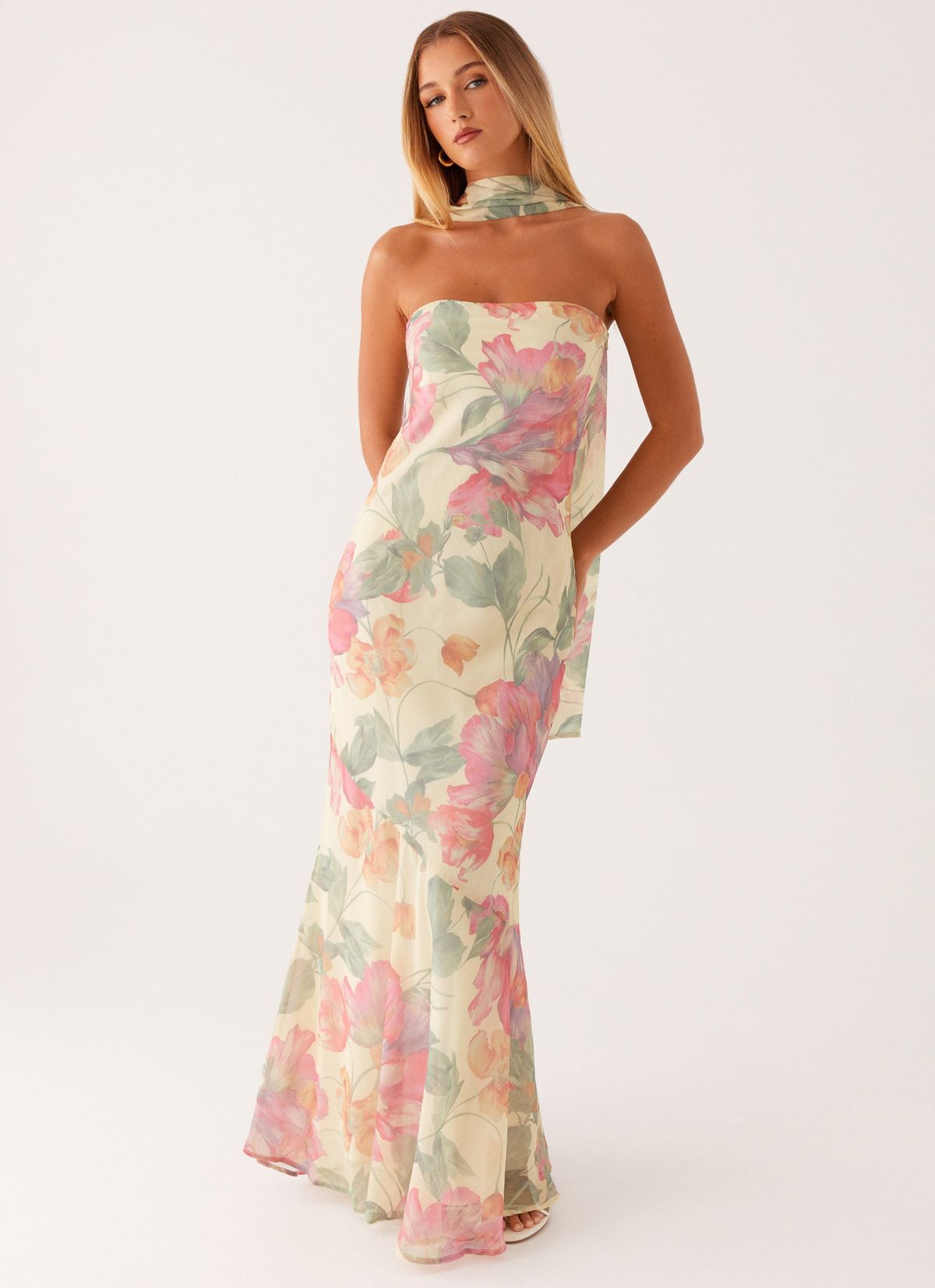 fancy dresses_Under The Pagoda Maxi Dress - Yellow Peony